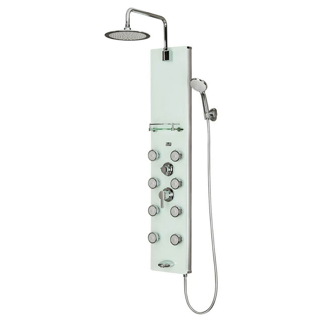 Pulse ShowerSpas Lahaina Système de Douche avec Panneau de Douche, Acier Inoxydable