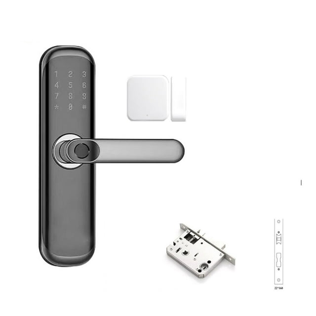 Door Lock, Biometric Fingerprint Digital Keypad Keyless Entry Code Smart Door Lock w/ Handle ,Easy to Install