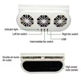 thumbnail image 3 of Car Window Exhaust Fan Air Circulation Cooler Radiator Fan Solar Powered Car Fan  Saving White, 3 of 6