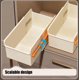 thumbnail image 4 of Caja organizadora de cajones ampliable Cesta de almacenamiento de plástico de gran capacidad • Blanca transparente • Contenedor con compartimento apilable 22x14x10cm • Diseño deslizante resistente, 4 of 6
