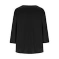 thumbnail image 5 of ClodeEU Womens Shirts， Long Sleeve V Neck Tee，Soft Casual T-Shirts Black,Womens Plus S, 5 of 6
