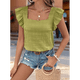 thumbnail image 5 of Top de Corta con Volantes y Cuello Cuadrado para Mujer, Color Oliva, Talla XXL, 5 of 8