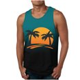 thumbnail image 2 of BXINGOHAI Men's Workout Tank Tops Sleeveless Gym Muscle Athletic T Shirts Casual Summer Beach Tops Light Blue,XXL, 2 of 4