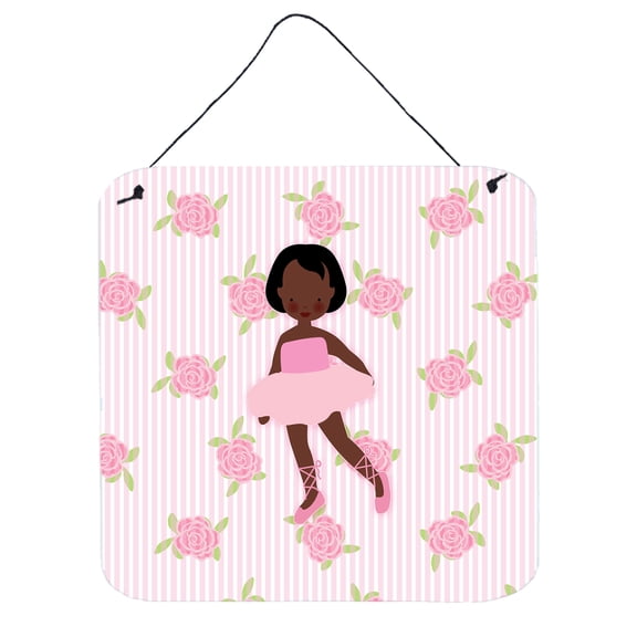 Carolines Treasures BB5190DS66 Ballerina African American Short Hair Wall or Door Hanging Prints 6x6 multicolor