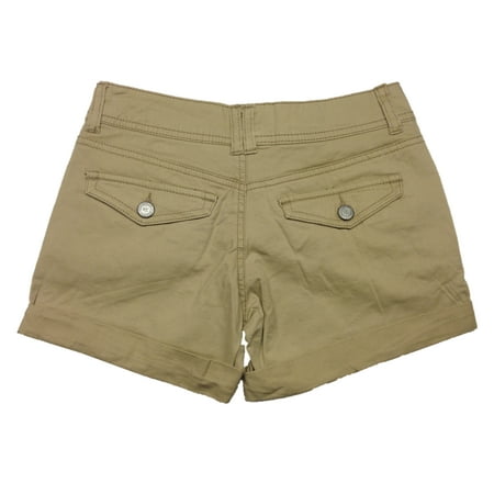 Aeropostale - Aeropostale Women's Khaki Midi Shorts - Walmart.com ...