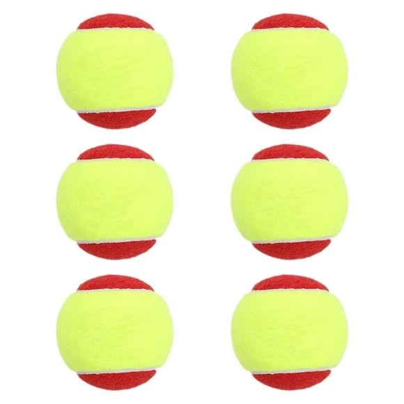 Bolas de entrenamiento de tenis 6pcs Bolas de práctica elástica para el juego al aire libre deportes Rojo