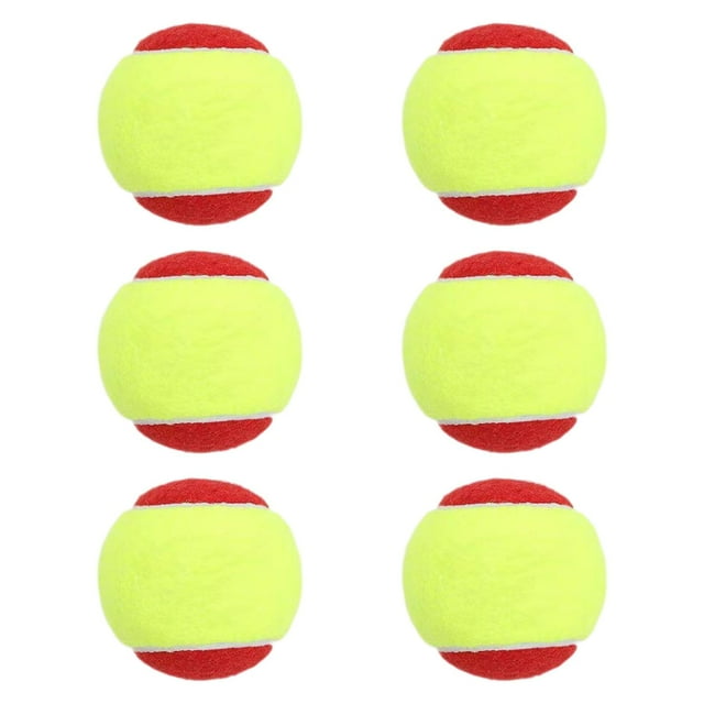 Bolas de entrenamiento de tenis de 6 PCS 2.52 "Bolas de práctica profesional de diámetro para principiantes para practicar la transición deportiva de Rojo