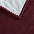 thumbnail image 4 of Serta Polyester Fleece to Sherpa Heated Blanket with Burgundy Finish ST54-0142, 4 of 11