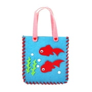 Guvpev DIY Craft Sewing Felts Handbag Kit Christmas Candy Gift Bags Kids Sewing Toys - As Shown