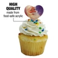thumbnail image 3 of Christmas Holiday Santa Snow Flurries Heart Love Cupcake Picks Toppers Decoration Set of 6, 3 of 7