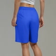 thumbnail image 5 of Htigea Clearance Women's Bermuda Shorts Shorts with Pockets 7" Long Shorts for Women Lounge Walking Athletic Blue,XL, 5 of 7