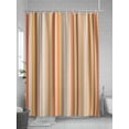 thumbnail image 5 of Boanket Polyester Fabric Burnt Orange Striped Shower Curtain, Farmhouse Orange Ombre Stripes Waterproof Bathtub Curtain Bathroom Decor Set with Hooks 72 x 96 Inches,, 5 of 6
