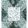 thumbnail image 3 of Ambesonne Boho Duvet Cover Sets, Leaves Chevron Flower Mix, 2-Twin, Jade Green Grey White, 3 of 4