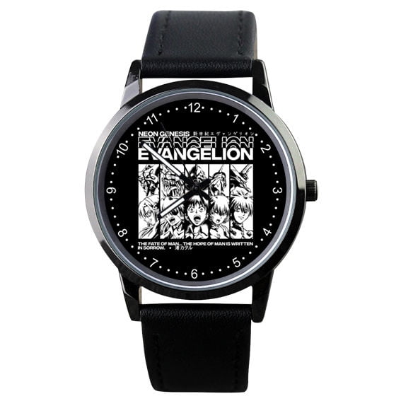 Nuevo reloj redondo sencillo e impermeable con diseño de Evangelion, Ikari Shinji, Ayanami, Rei, Asuka, regalo de vacaciones para estudiantes masculinos y femeninos