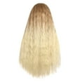 thumbnail image 2 of DOPI Black Gold Long Curly Hair Wig Synthetic Water Wave Curly Long Hair Wigs Fashion, 2 of 5