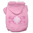 thumbnail image 3 of Christmas Pet Dog  Cat Hoodie Screen Printed, "Pink Snowflake Swirls", 3 of 11