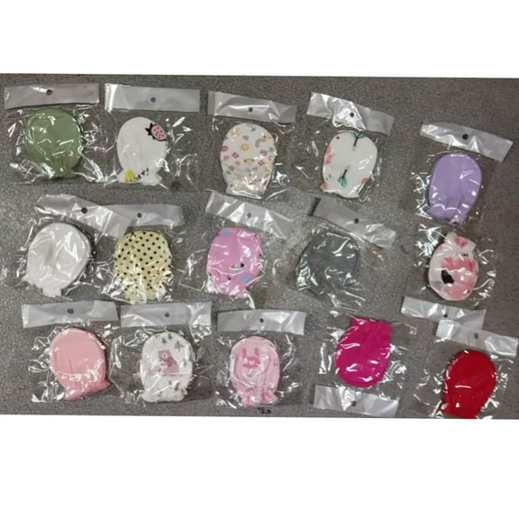 Kilaqueen 15 Pairs Cute Cartoon Graphic Baby Gloves Newborn Baby Mittens Infant Mittens Gloves for Boys Girls No Scratch Toddler Gloves 0-12 Months