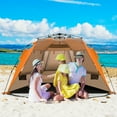 thumbnail image 2 of Costway Instant Pop-up 99" x 50" Beach Tent, Orange, 2 of 10