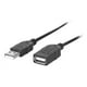 Manhattan Hi-Speed - Câble d'Extension USB - USB (M) à USB (F) - USB 2.0 - 300 V - 0.5 A - 1.6 ft - Moulé - Noir – image 1 sur 1