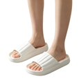 thumbnail image 3 of Yungyresw Slip On Slippers For Women Men Soft Lightweight Indoor Outdoor Casual Footwear Thick Sole Comfortable House Slippers White 40, 3 of 6