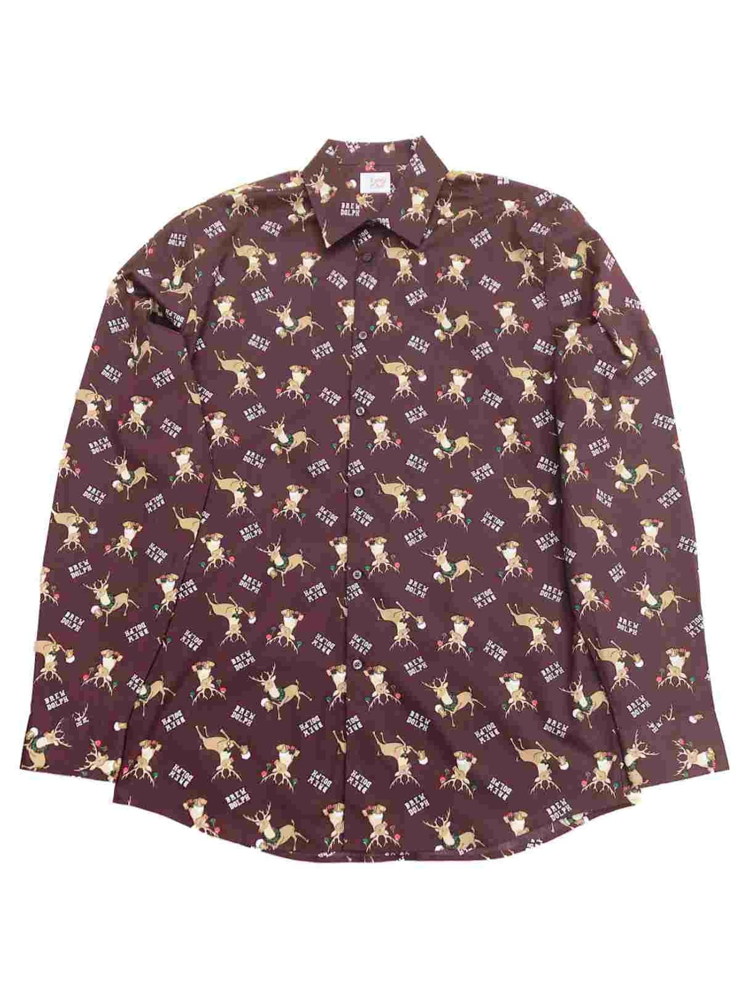 Mens Brown Rudolph Reindeer Brew Beer 