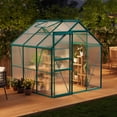 thumbnail image 2 of Serre de Marche en Polycarbonate 6 X 6 Pi - Cadre en Aluminium Robuste, Évent de Toit Ajustable, Porte Verrouillable, Transport Léger Amélioré, Rétention de Chaleur - Extérieur Toutes Saisons pour Jardin, Patio, Cour Arrière, 2 of 7