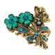 thumbnail image 1 of Ofertas Únicas 1 Pc Clip de Garra Doble Flor con Rhinestones Verde, 1 of 5