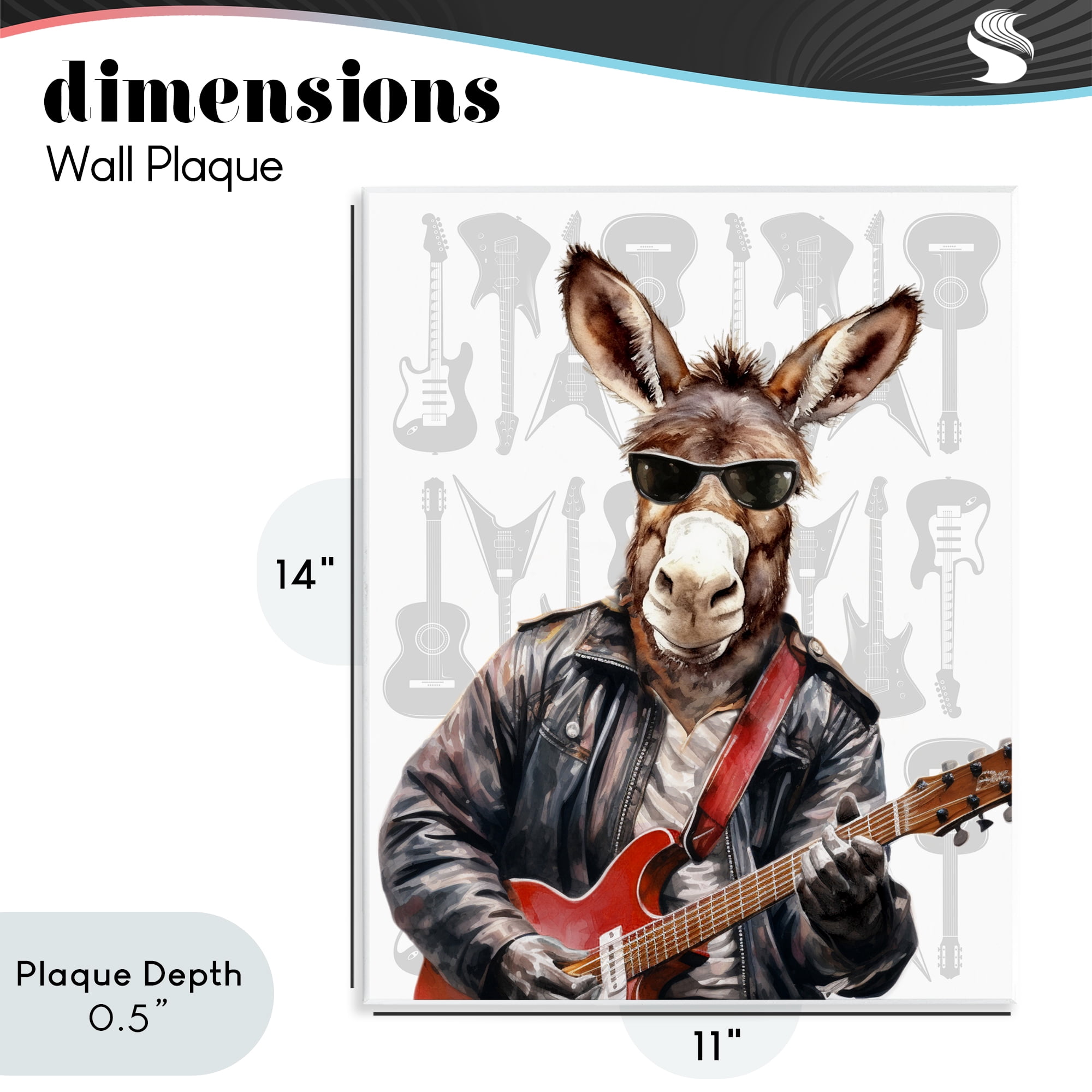 Stupell Industries Performing Musician Donkey Wall Plaque Art, design by CAD Designs