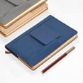 thumbnail image 3 of Hioecau Lined Journal Notebook for Men Women Fabric Cover A5 Size Notebook 200 Pages Thick Paper Journal with Pockets for Work Note Taking Writing, 3 of 8