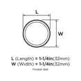 thumbnail image 3 of Brass Classics 1-1/4 in (32 mm) Diameter Weathered Nickel Cabinet Knob, 3 of 7