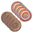 thumbnail image 1 of Uxcell 8 Pcs Manteles Individuales Redondos Tejidos, Mantel Lavable de 4.3 Pulgadas Resistente al Calor Decorativo para Mesa de Comedor, Encimera Café Gradiente/Rojo Gradiente, 1 of 7