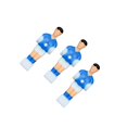 thumbnail image 4 of Maytalsory 3Pcs Soccer Table Men Player quality ABS material,practical,sturdy,durable,wea Sports for Family Foosball Men Replacement Set Red, 4 of 6