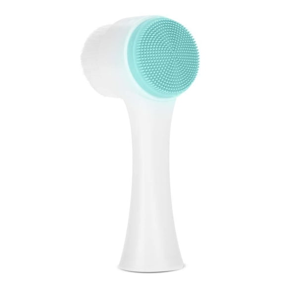 Cleansing Brush, Double Sided Clean & Exfoliating & Massage Soft, Silicon Face Pore Cleanse, Blackhead, Dry or Wet Multi-Purpose