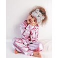 thumbnail image 4 of Pyjama en satin pour Bébé, Haut à Boutons à Manches Longues + Pantalon, Ensemble de Pyjama, 4 of 5