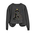 thumbnail image 6 of Christmas Sweatshirt for Women Long Sleeve Crewneck Printed Pullover Top Dark Gray-1 L, 6 of 8