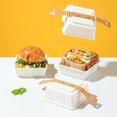 thumbnail image 4 of Conteneur Alimentaire Jetable pour Emporter Boîte de Rangement Réutilisable pour Burger Pique-Nique avec Couvercles, 4 of 5