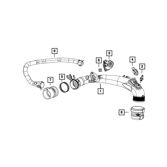 DUCT THROTTLE BODY BELTS & HOSES BELTS & HOSES - HOSES ***PART NUMBER 5281506AD***