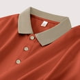 thumbnail image 4 of RYRJJ Men's Short Sleeve Polo Shirts Summer Casual Lightweight Color Block Collared T-Shirts Button Golf Tees Tops(Red,XL), 4 of 6