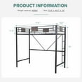 thumbnail image 6 of Einfach Twin Size Loft Bed Frame with 13''Fully Enclosed Guardrail and Removable Ladders, Black, 6 of 6