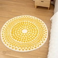 thumbnail image 6 of Teppich Homes Handmade 5x5 Wool Rug - Soft Yellow Tufted Area Carpet for Bedroom and Living Room Decor, 6 of 7