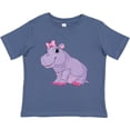 thumbnail image 3 of Inktastic Cute Purple Hippo Girls Baby T-Shirt, 3 of 5