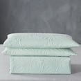 thumbnail image 6 of FanciHommie 3-Pc Bedspread Set with Elegant Fan Pattern Includes 1 Bedspread & 2 Matching Pillow Shams, King Size Mint Green, 6 of 6