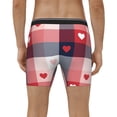 thumbnail image 4 of Disketp Heart Plaid Men's Boxer Briefs Men’s Underwear Boxer Briefs for Men, 4 of 7