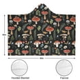 thumbnail image 3 of Wearable Blanket,Red Mushroom Snail Black Pattern Hooded Wearable Sherpa Blanket for Adults & Teens,Winter Poncho Shawl Wrap Cape Thick Warm,60"x80", 3 of 5