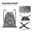 thumbnail image 3 of Kdxio Zebra Skin Print Drawstring Backpack Bag,Waterproof Draw String Back Sack, Gym Drawstring Bags Swim Bag For Unisex, 3 of 5