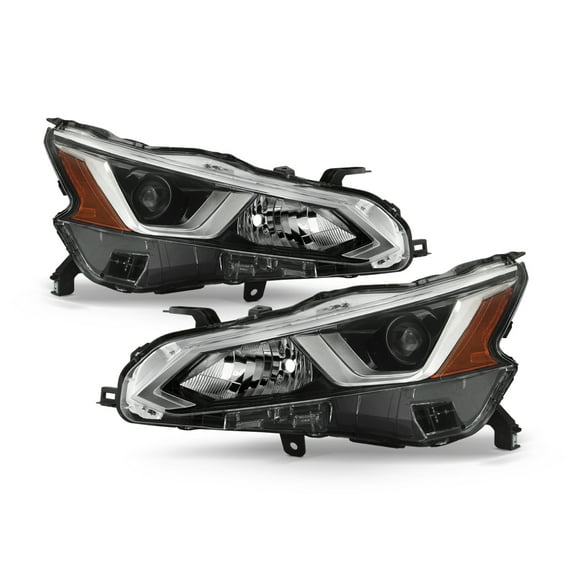 AKKON - For 19-22 Nissan Altima Sedan Headlights Right   Left OE Black [Projector / DRL]