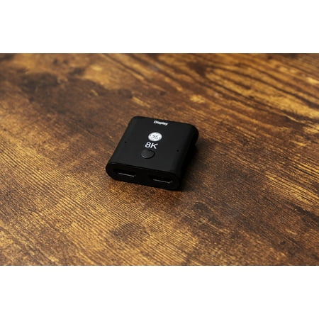 GE HDMI Switch, 2 Port, 8K, 1 Piece