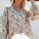 thumbnail image 1 of Blusa Casual De Manga Larga Para Mujer, Blusas De Manga Acampanada Para Mujer De Gasa Para Viajes Para Mujer Para La Playa ANGGREK S colorido, 1 of 8