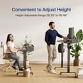 thumbnail image 5 of INNOVAR 55" Adjustable Standing Desk with 2 Storage Drawers, Height Adjust Mobile Stand up and Down Desk,Electric Sit-Stand Large Work Desk with 4 Wheels Rising Computer Table for Office Home,Black, 5 of 13
