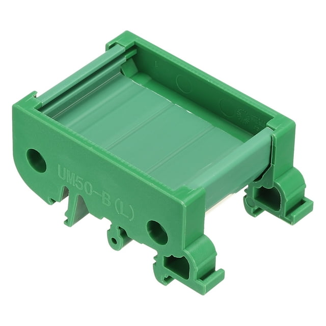Unique Bargains DIN Rail Mount Carrier for 40mm x 50mm PCB, Housing, Bracket, Green